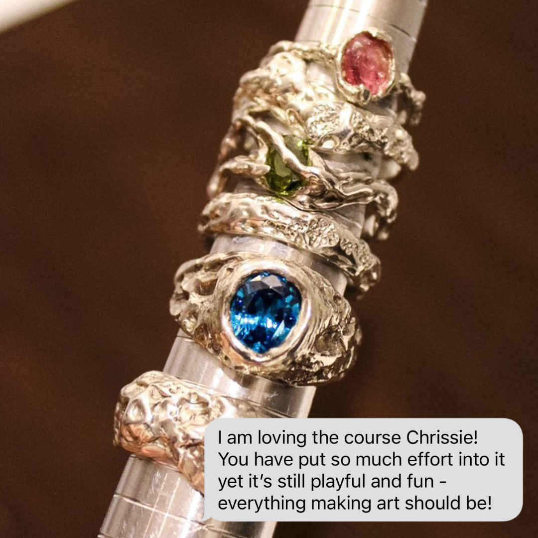 Lost wax jewellery made by a student.