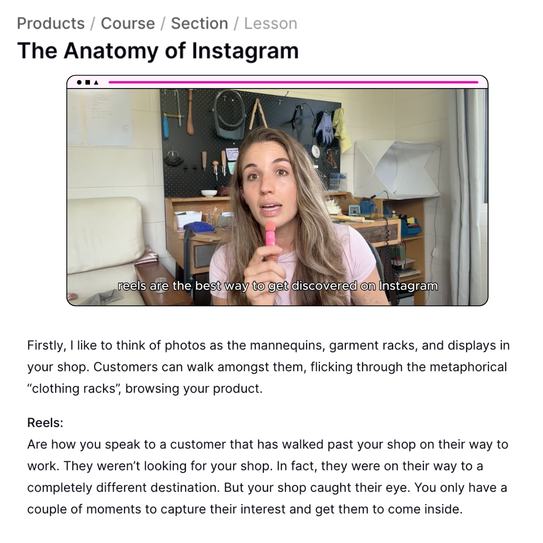 Grow your jewellery business on Instagram with SoaC's tutorials.