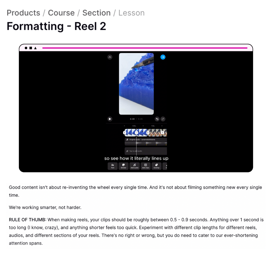 Learn how to make reels for your jewellery business.