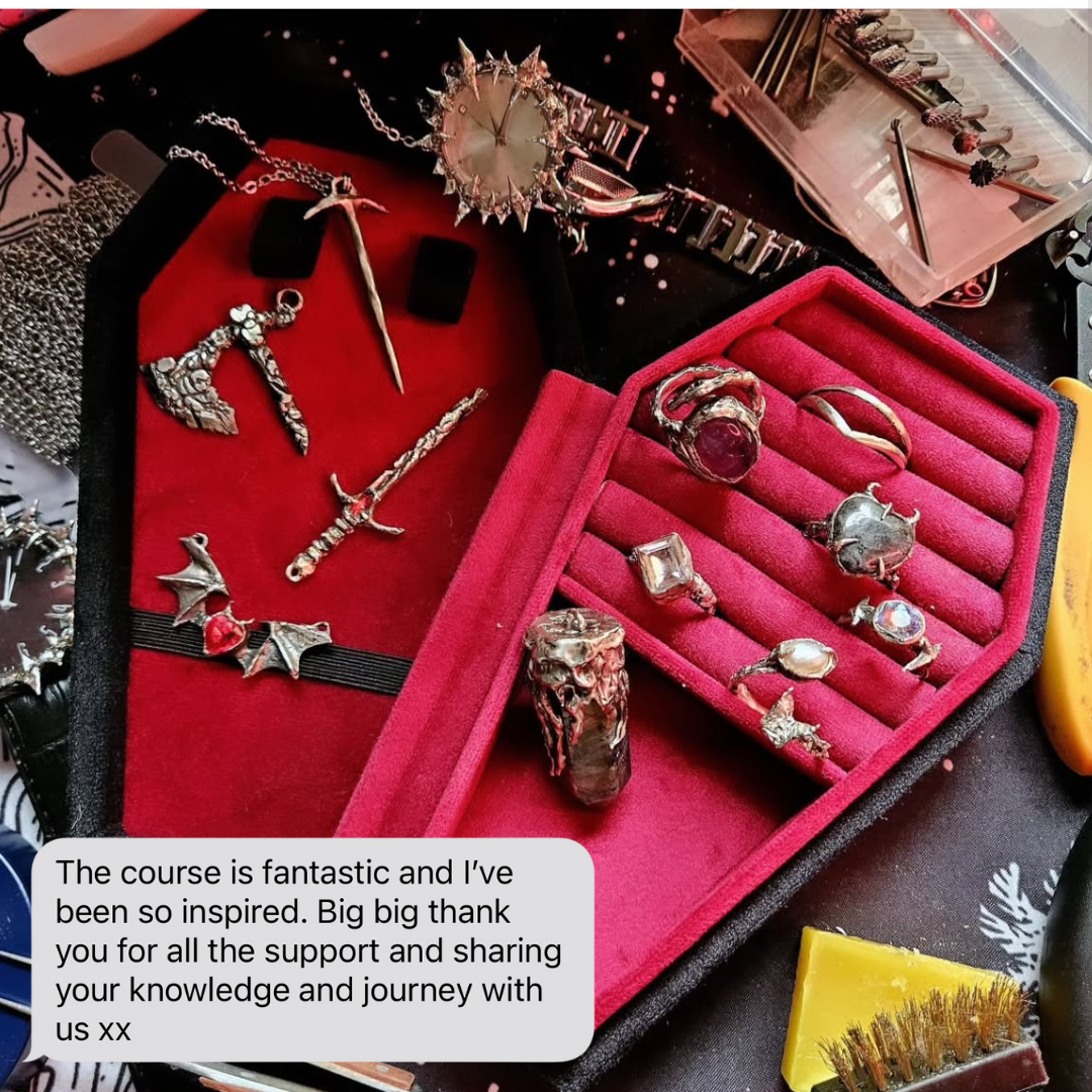 Silver rings made using the Lost Wax process.