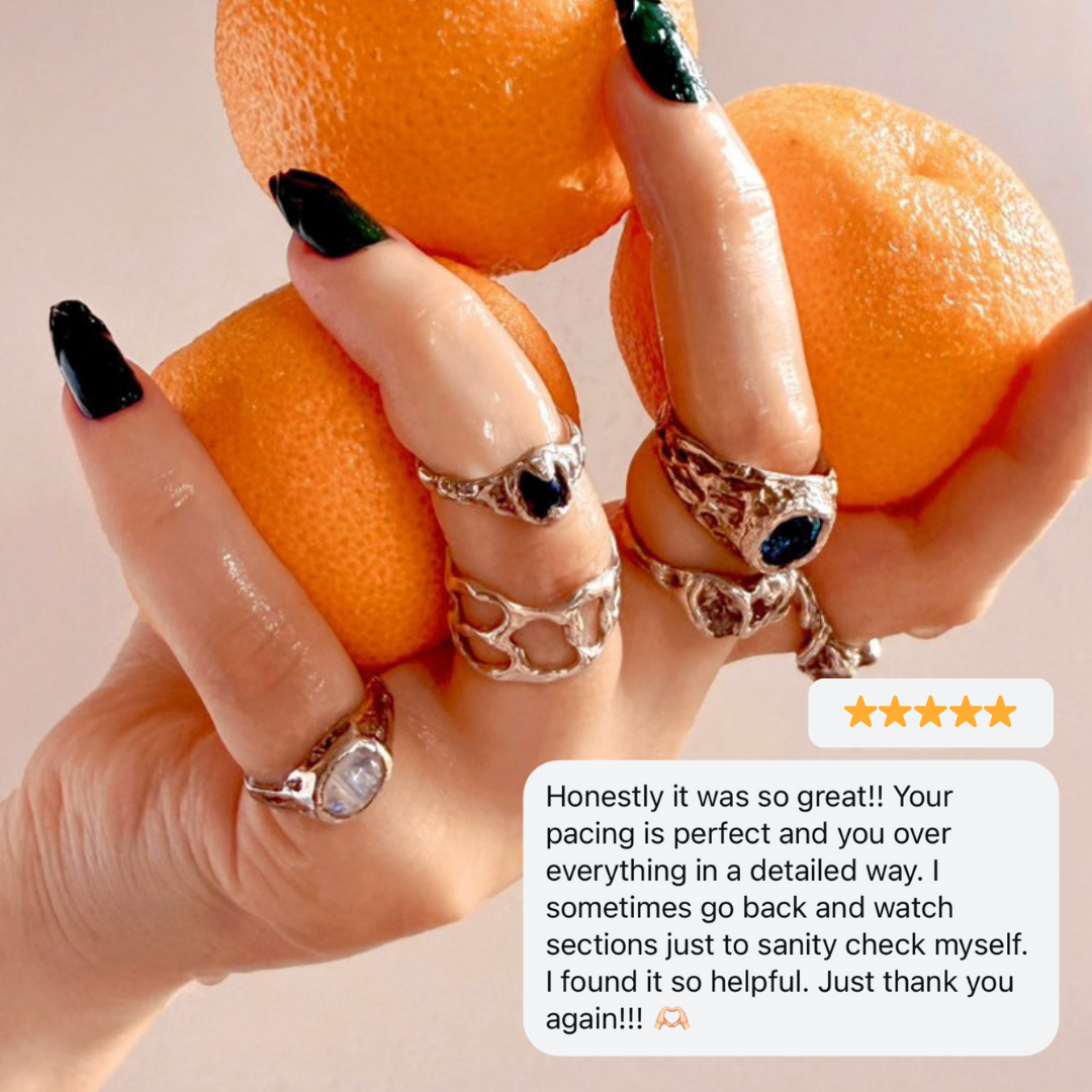 Silver rings made using the Lost Wax process.